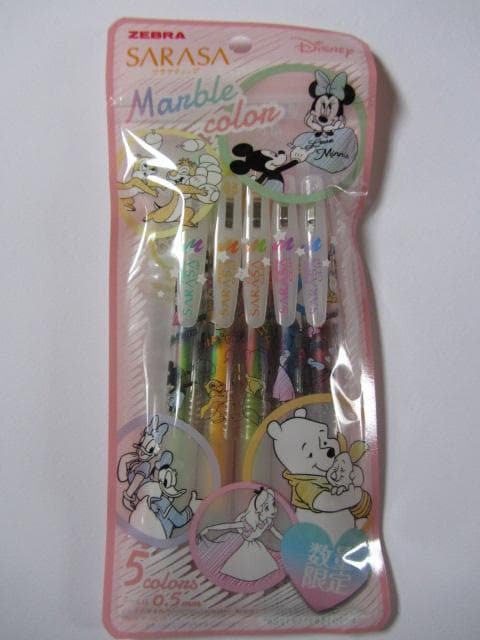 ゼブラ サラサクリップ マーブルカラー 10パックSet 5色セット ディズニー
