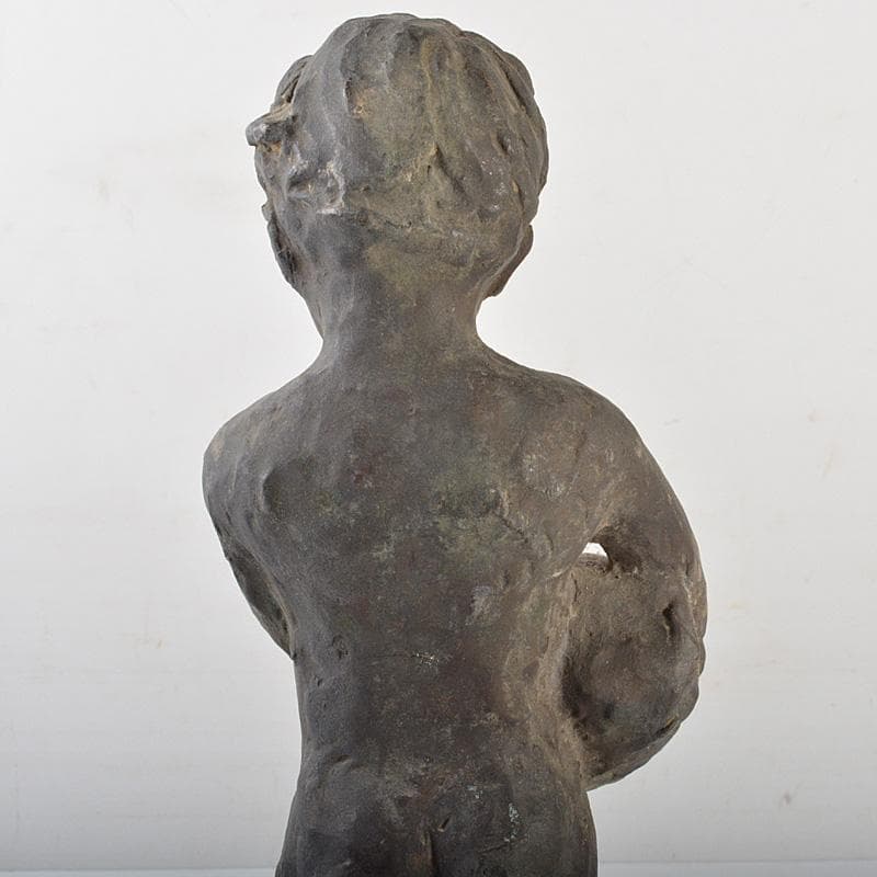 ブロンズ像　少年像　人物像　置物　高さ約43cm　重さ約3kg　M　R7251