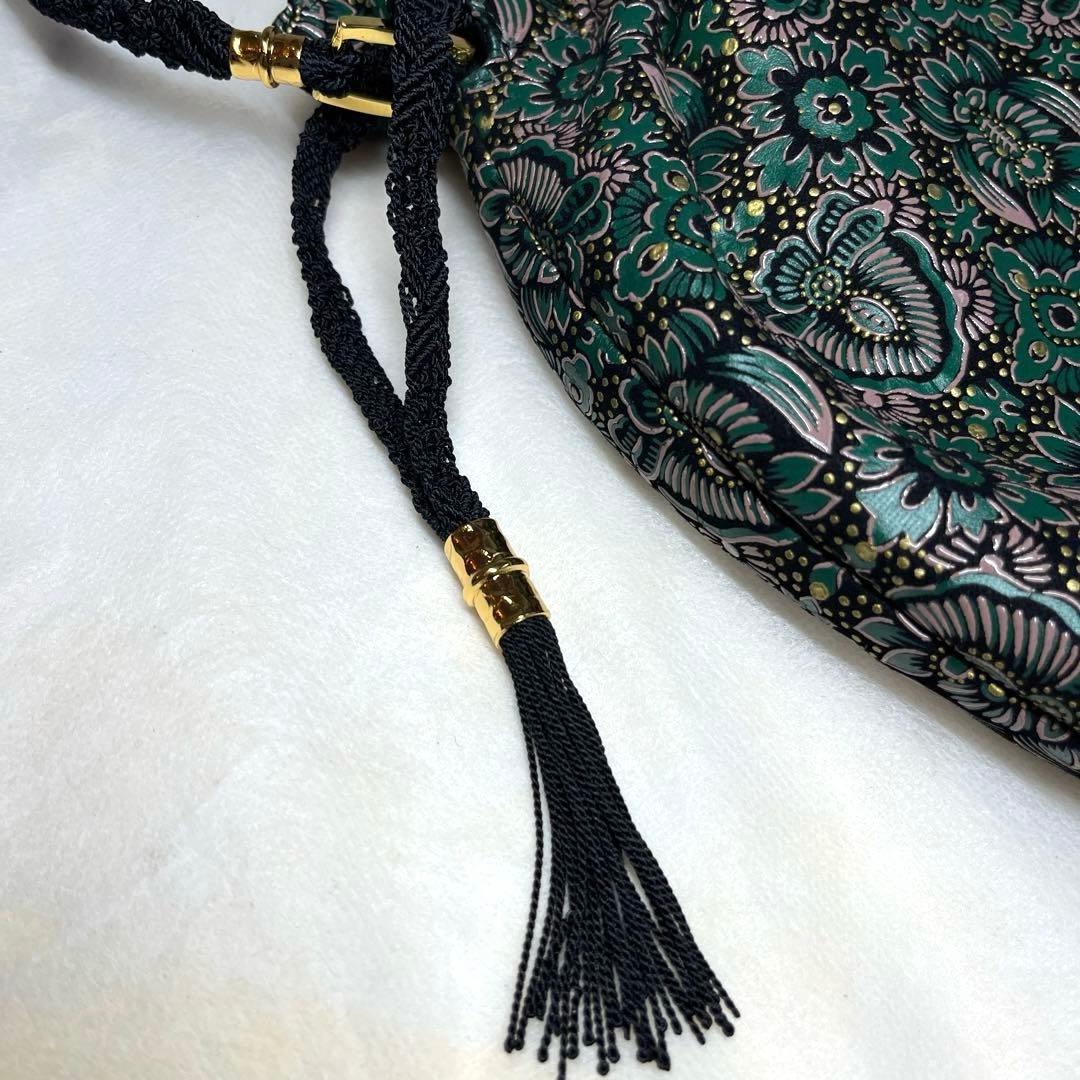 【美品】印傳屋　インデンヤ　巾着バッグ　ポーチ