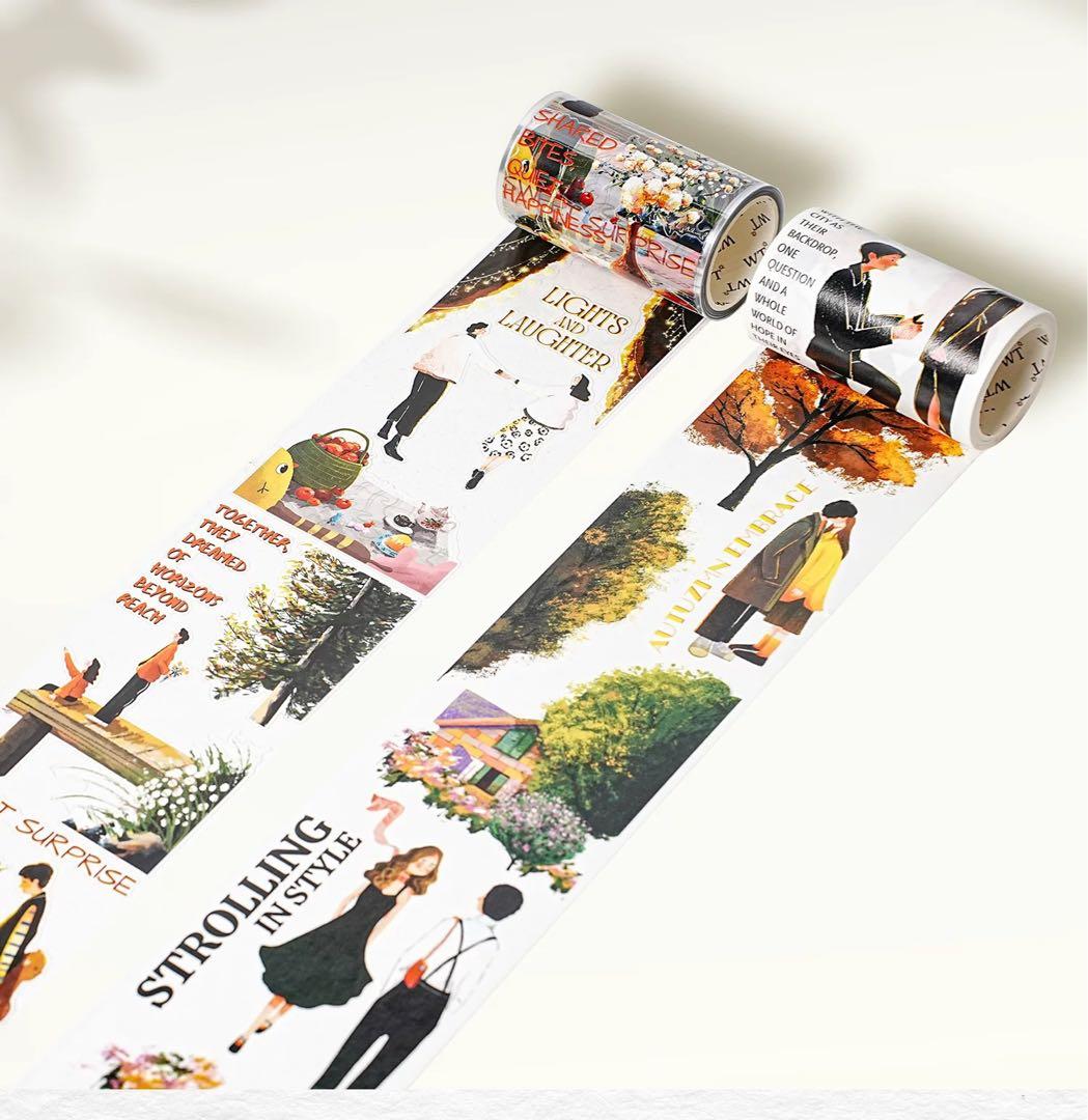 セール　カナダWT　情書告白　PET型抜きタイプタイプマスキングテープ　2本