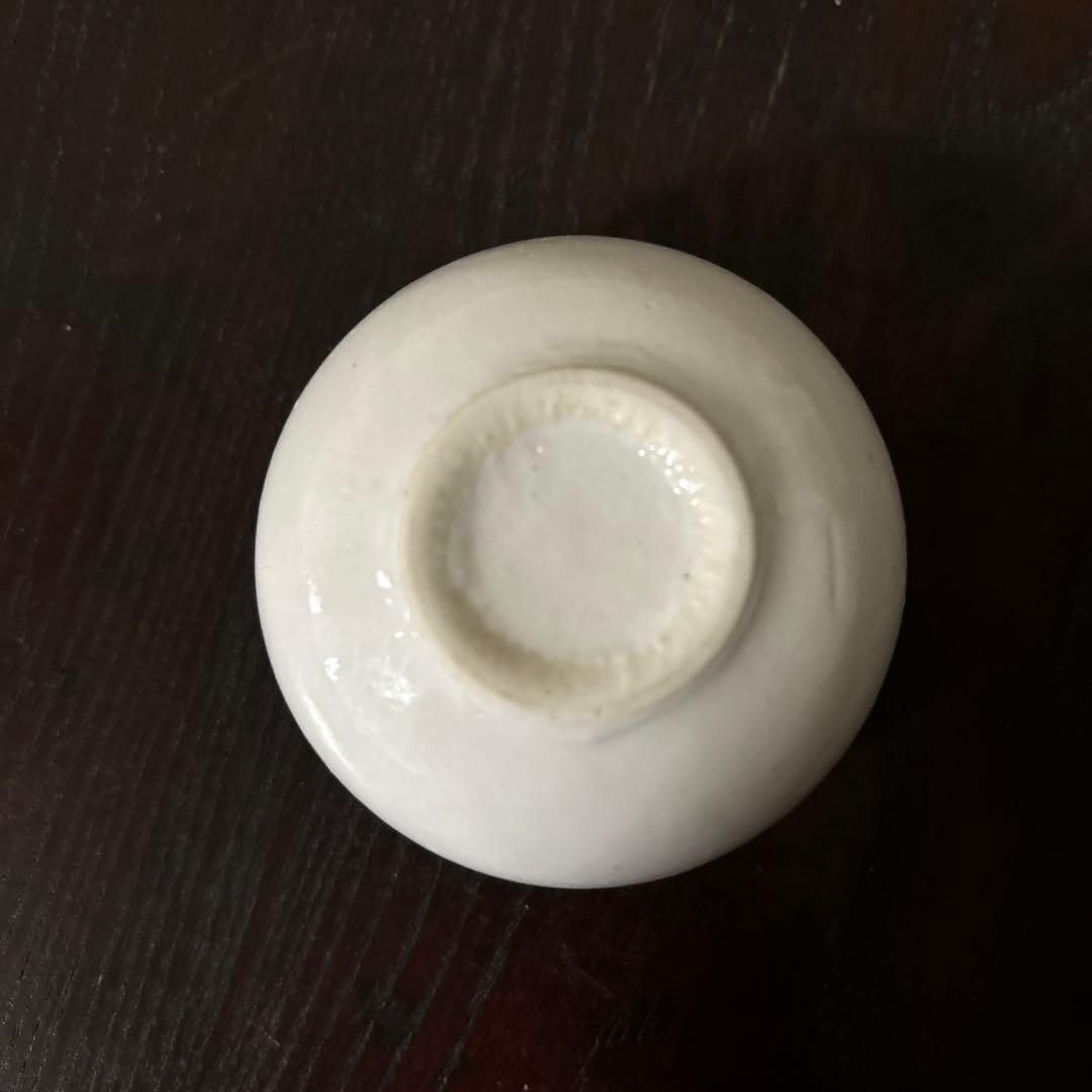 李朝　日帝時代　白磁ぐい呑み　筒盃　骨董　アンティーク　秦秀雄　白洲正子