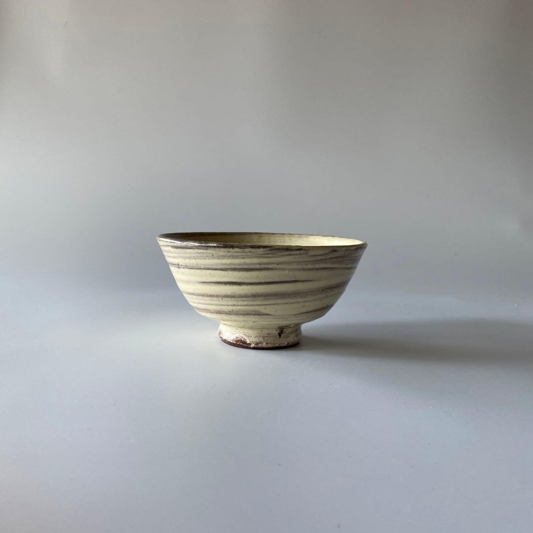 舩木道忠 刷毛目茶碗 共箱付