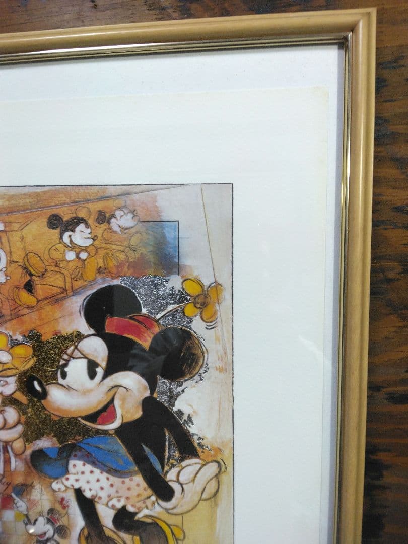 ディズニー　正規品　オランダ製　特殊加工　ポスター　ミッキー　ミニー　９０年代