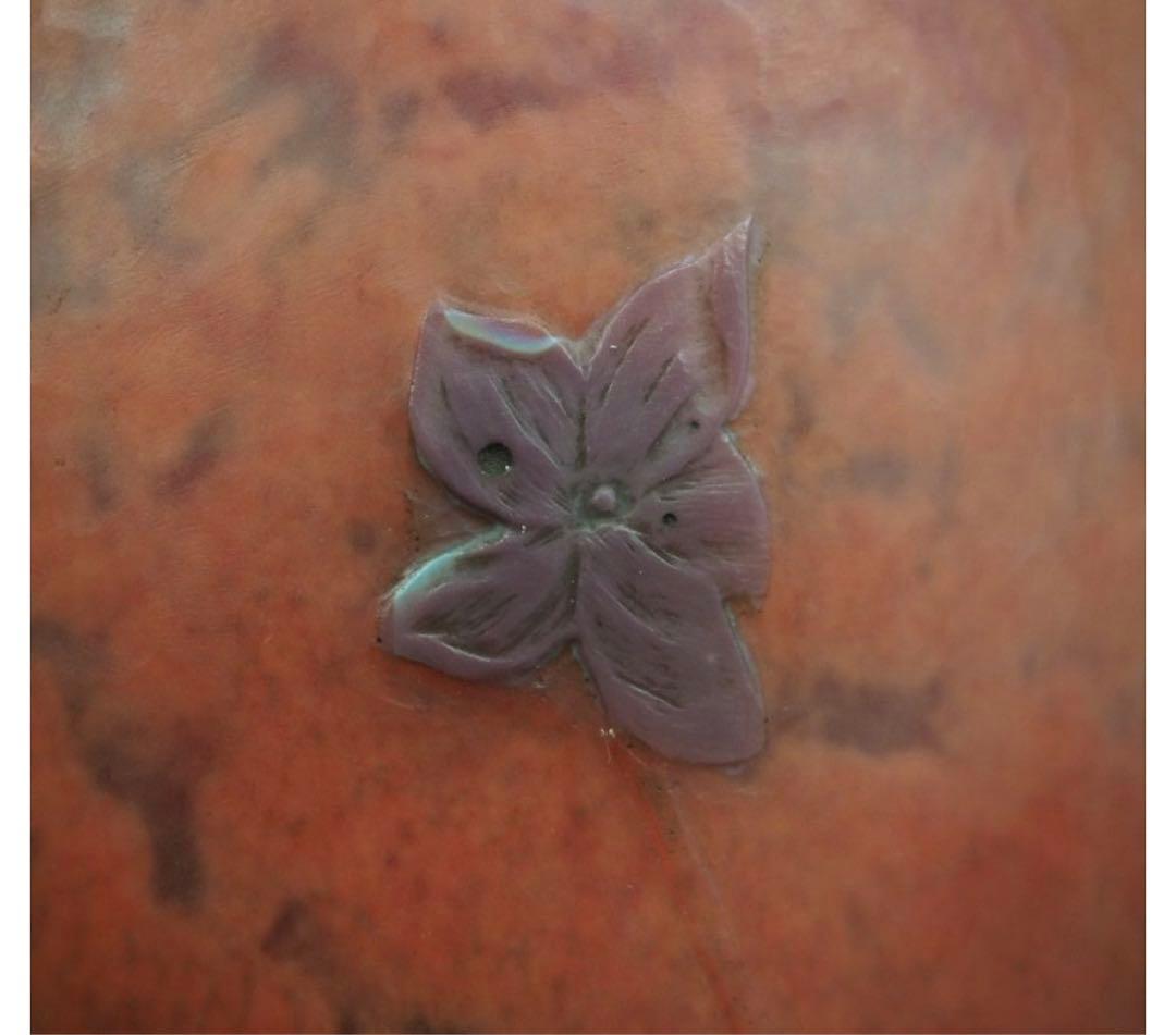 送料無料鑑定シール付ドームナンシー ガラス花瓶DAUMNANCY 美術館級傑作