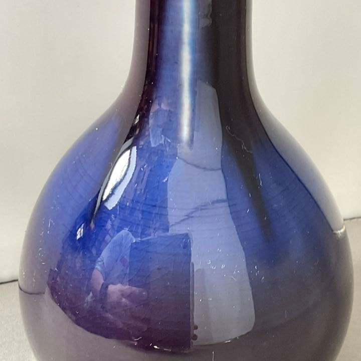 3代目　徳田八十吉　正彦　花入　花瓶　共箱　九谷焼