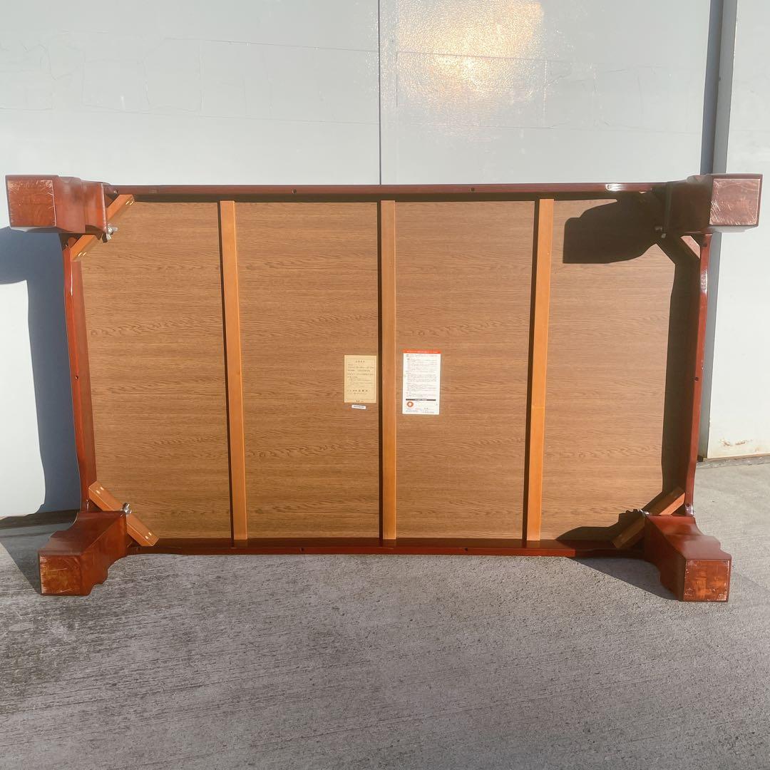 唐木家具 彫刻 花梨家具 木製座卓 ダークブラウン 和室座敷 アンティーク②