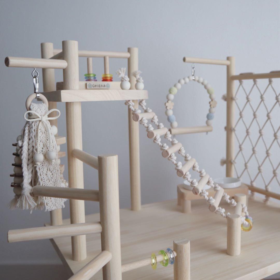 ことりのおおきなあそびば　文脈　インコ　おもちゃ　バードアスレチック　バードトイ