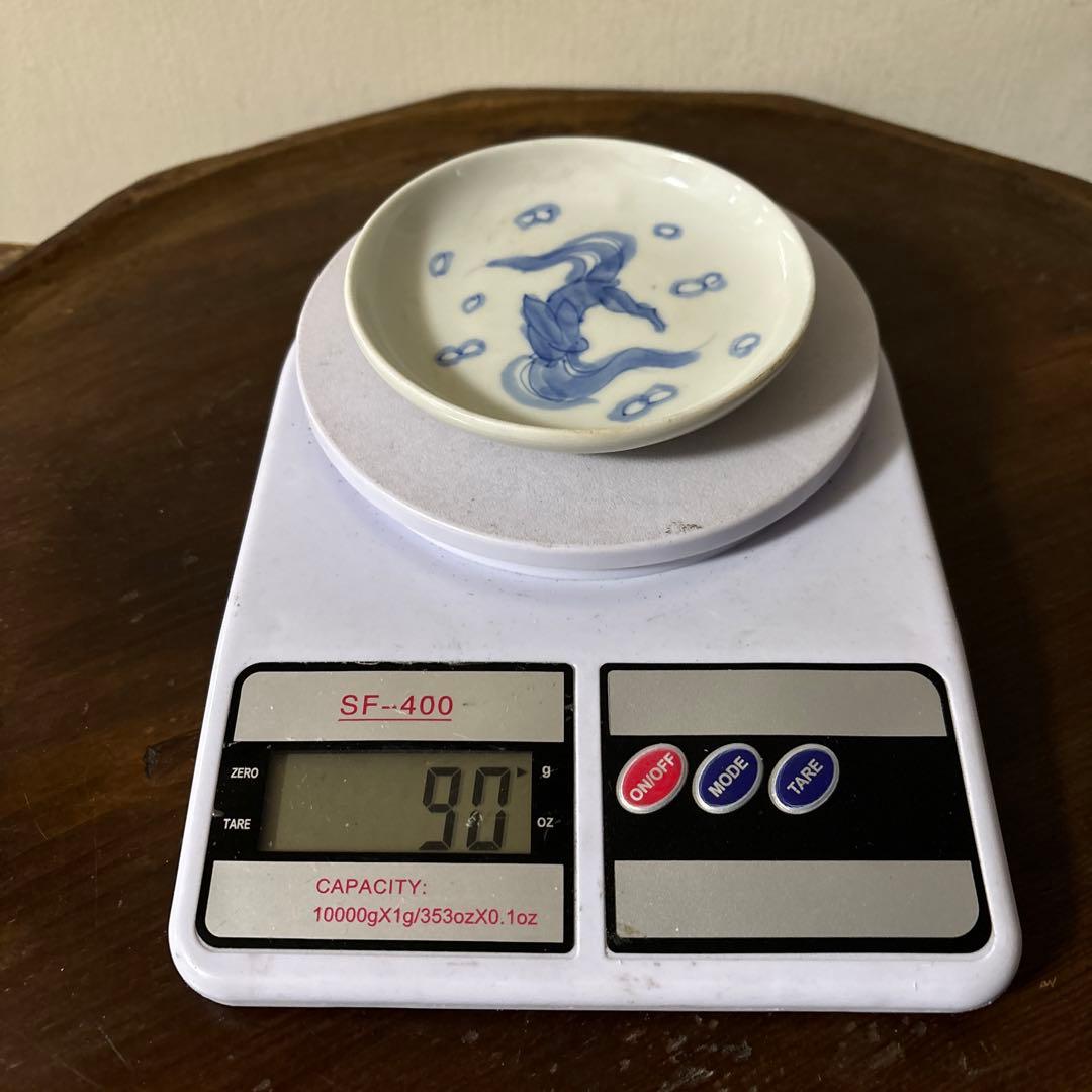 アンティーク　伊万里　うさぎ図染付小皿5点　幕末　明治　大正　検:白洲正子　李朝