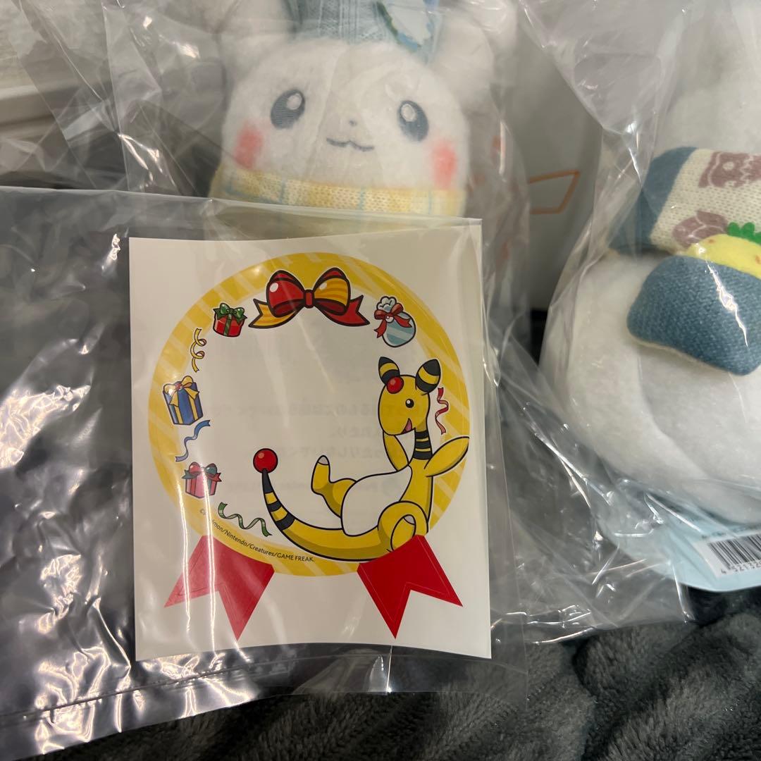 ポケモン ピカチュウゆきだるま ゆきあそび　ぬいぐるみ 3点セット