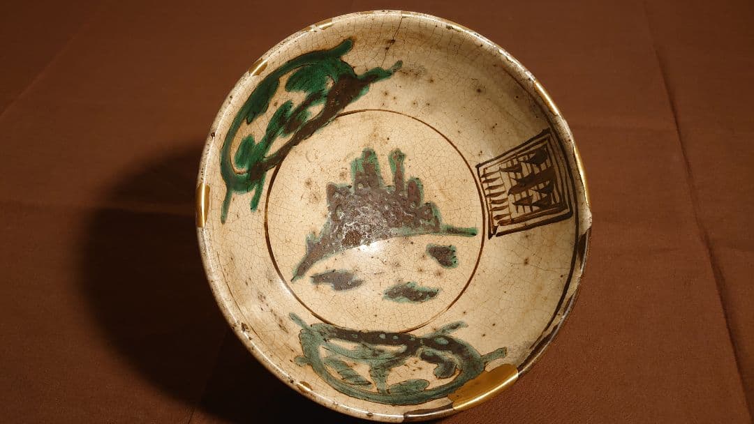 古九谷　古伊万里　古玩　陶器　呉須赤絵　龍紋　１客