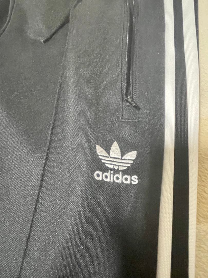 adidasBECKENBAUERアディダスベッケンバウアーセットアップL黒