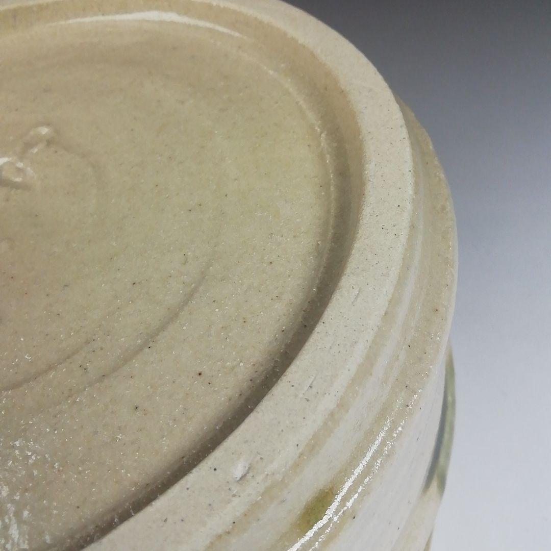 Ｔ４８０　建水　『織部焼』『瀧川恵美子 作』　共箱　茶道具