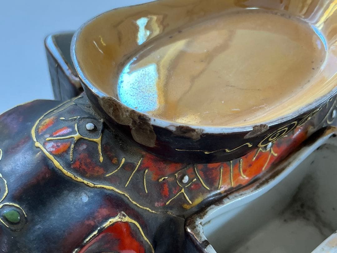 ゾウのマッチ立て 【薩摩 盛揚】 【1930年代？】