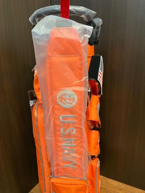 アーミーベース U.S. NAVY スタンドキャディバッグ オレンジ 新品