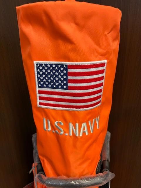アーミーベース U.S. NAVY スタンドキャディバッグ オレンジ 新品