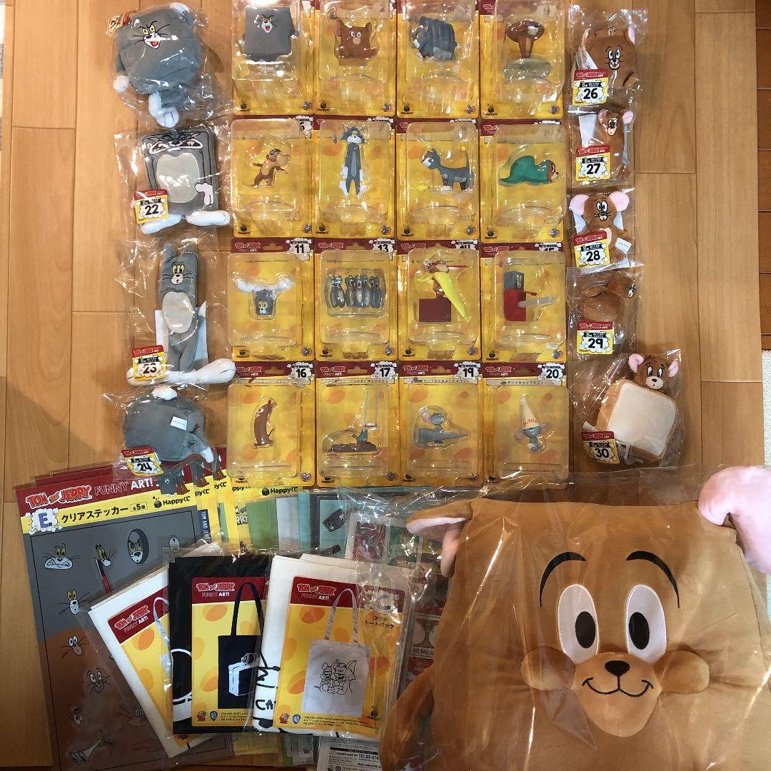 トムとジェリー　HAPPYくじ　フィギュアぬいぐるみラストワン　セミコンプリート