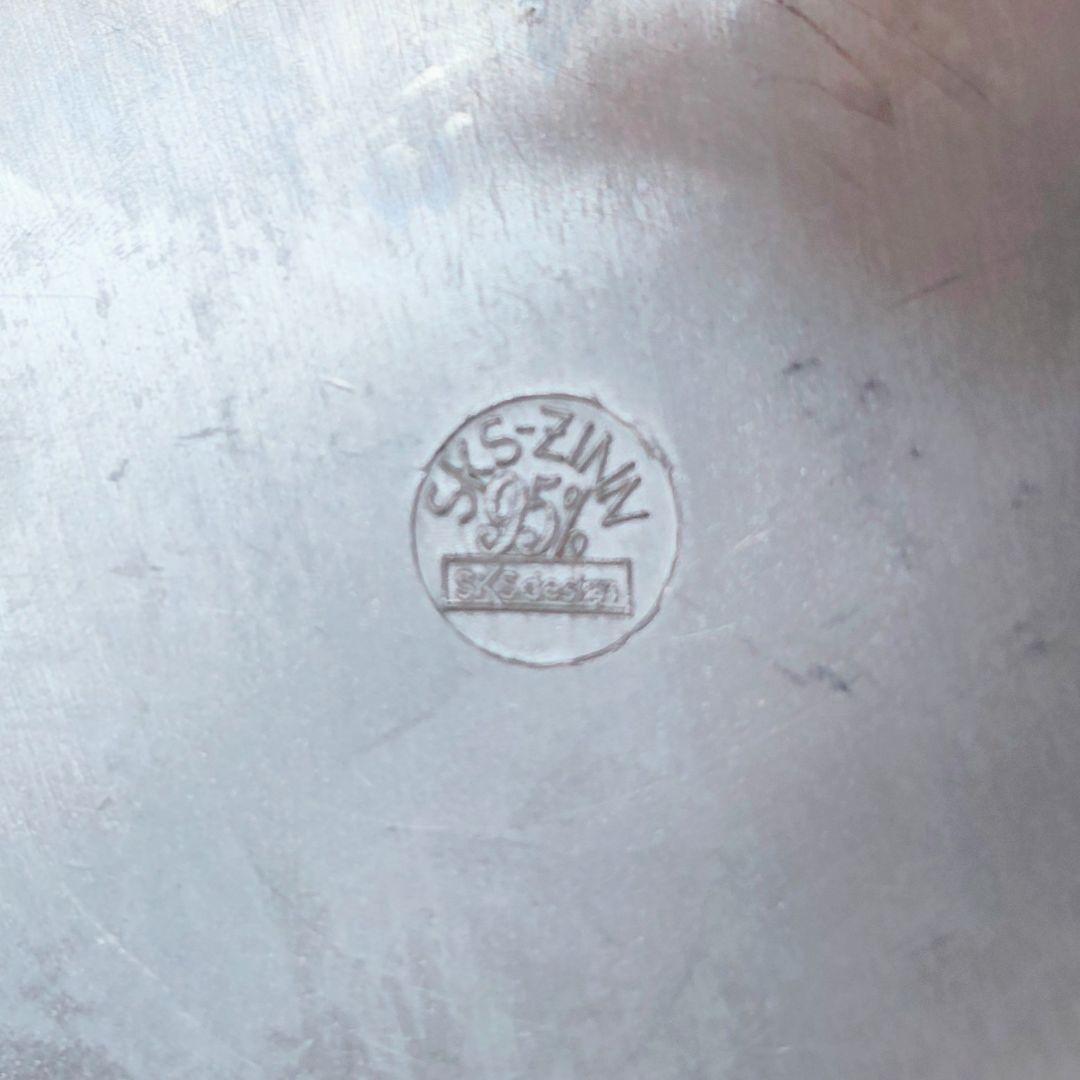 ピューター ビアマグ ビアジョッキ アンティーク ヴィンテージ 錫製 彫刻 細工