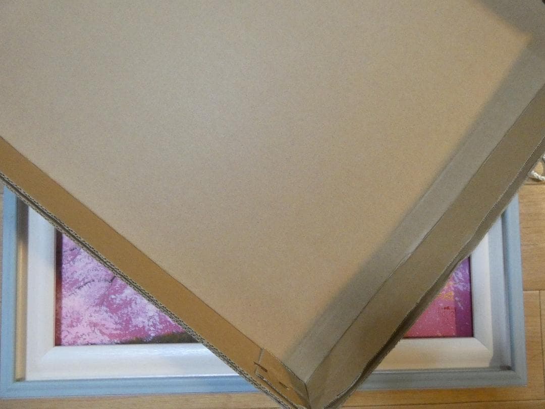 絵画　 油彩　中島千波「滿开の桜」 サイン　F6サイズ　額装済み 肉筆手描き