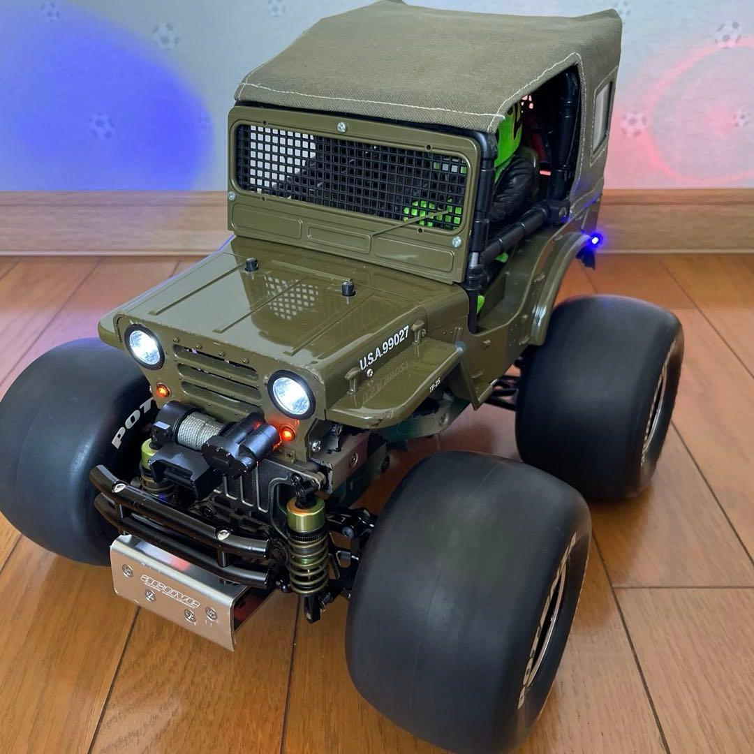 タミヤ ワイルドウイリー2 WR02 幌 スリックタイヤ　ラウンドタイヤ