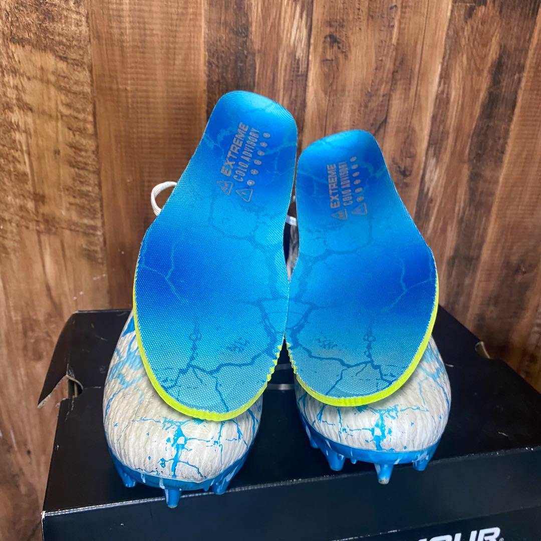UNDER ARMOUR スパイクシューズ ホワイト/ブルー　27.5