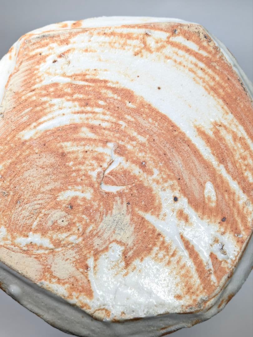 加藤豊久(土代久) 作 志野 花入 高さ約26.5cm