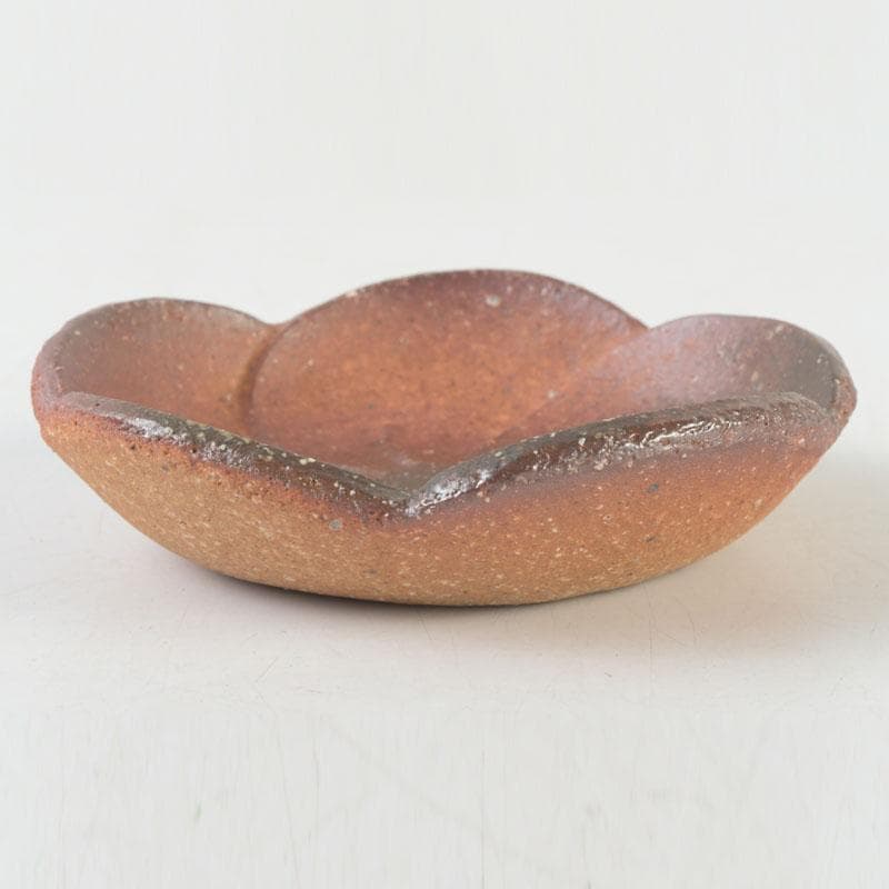 茶道具　信楽焼　高橋楽斎造　ネジ梅　小皿　五客　共箱　V　9662