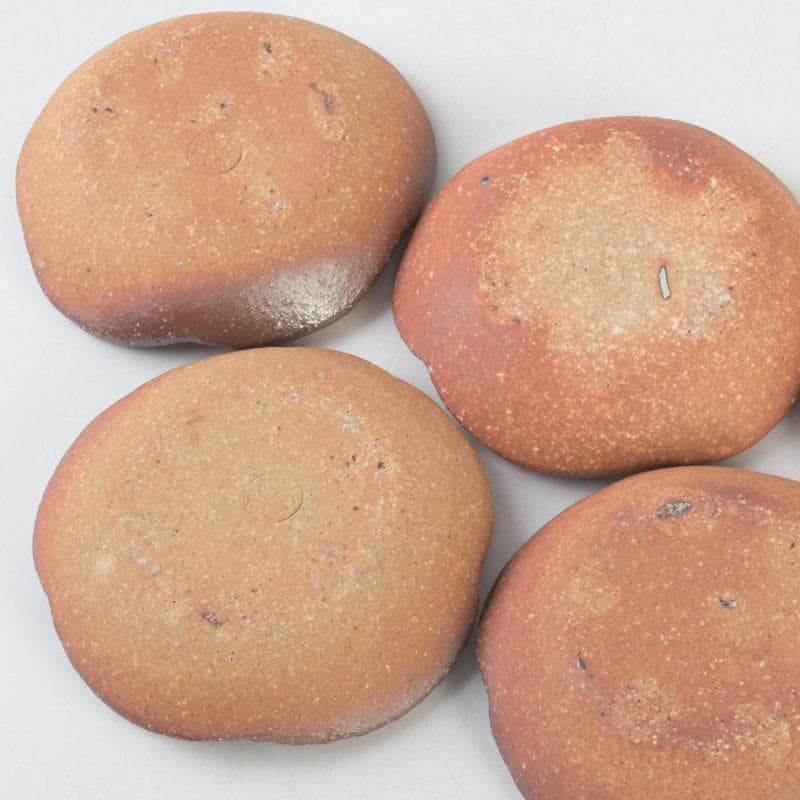 茶道具　信楽焼　高橋楽斎造　ネジ梅　小皿　五客　共箱　V　9662