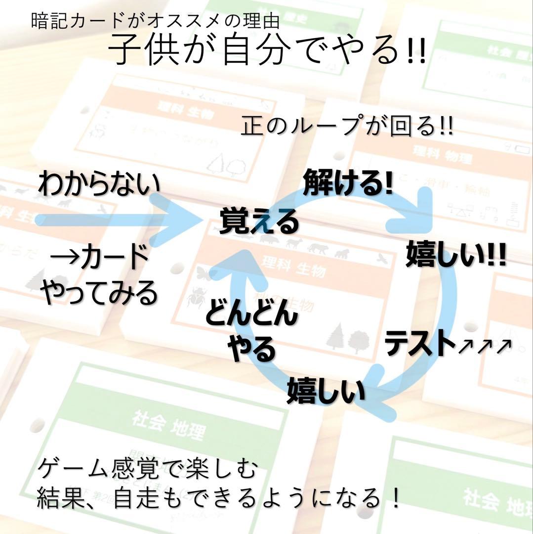 中学受験 暗記カード【5年下 理社国16-18回】 予習シリーズ 組み分け対策