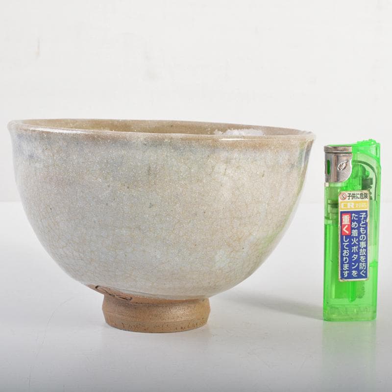 茶道具　京焼　清水六兵衛造　山水文　茶碗　共箱　D　R6713