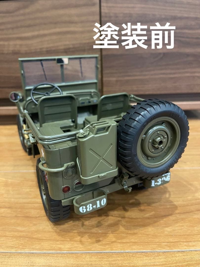 限界値下げウィリスジープ1/10ラジコンc8815ミリタリーウェザリングカスタム