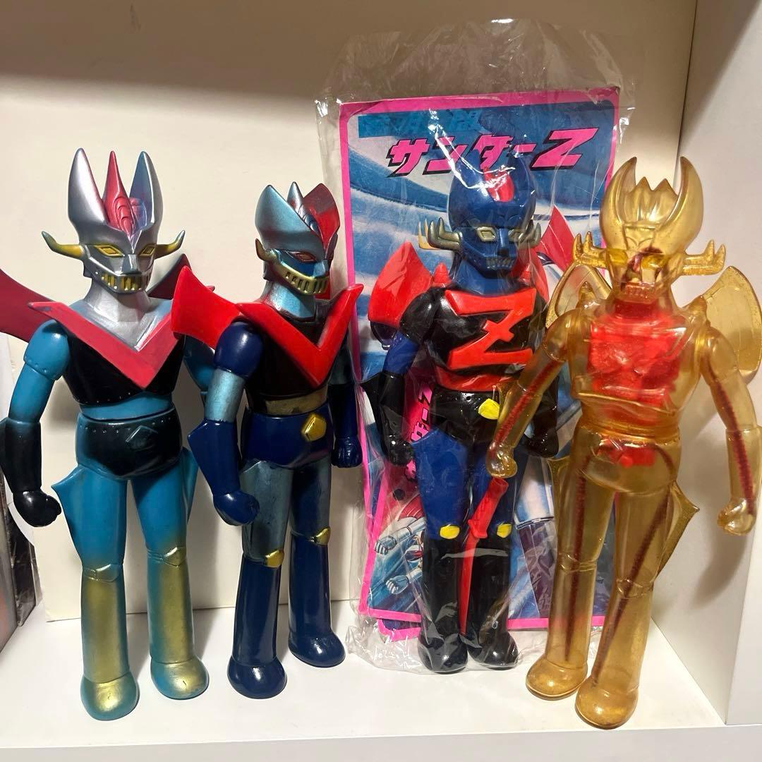 無版権 サンダーZ 武器付 パチソフビ フィギュア 当時物