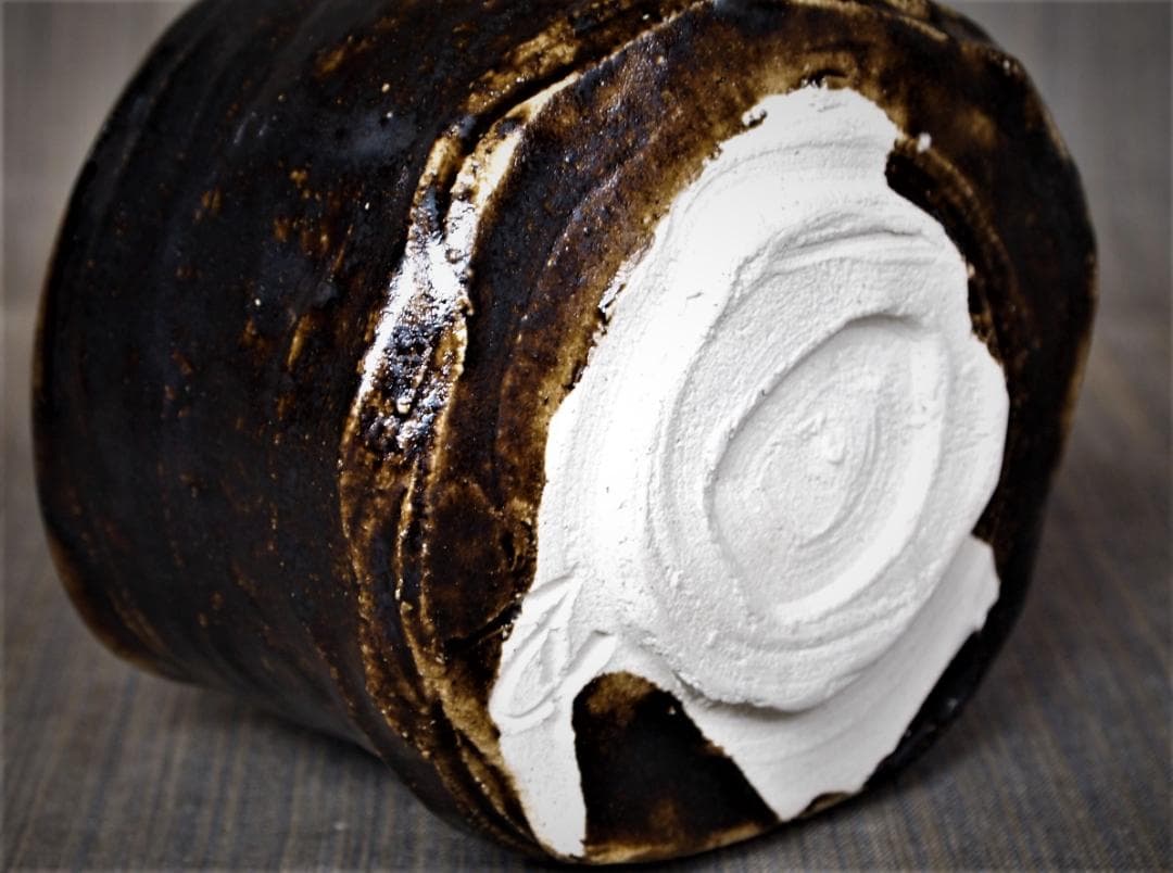 人気作家★鈴木五郎★瀬戸黒茶碗★共箱・布・栞