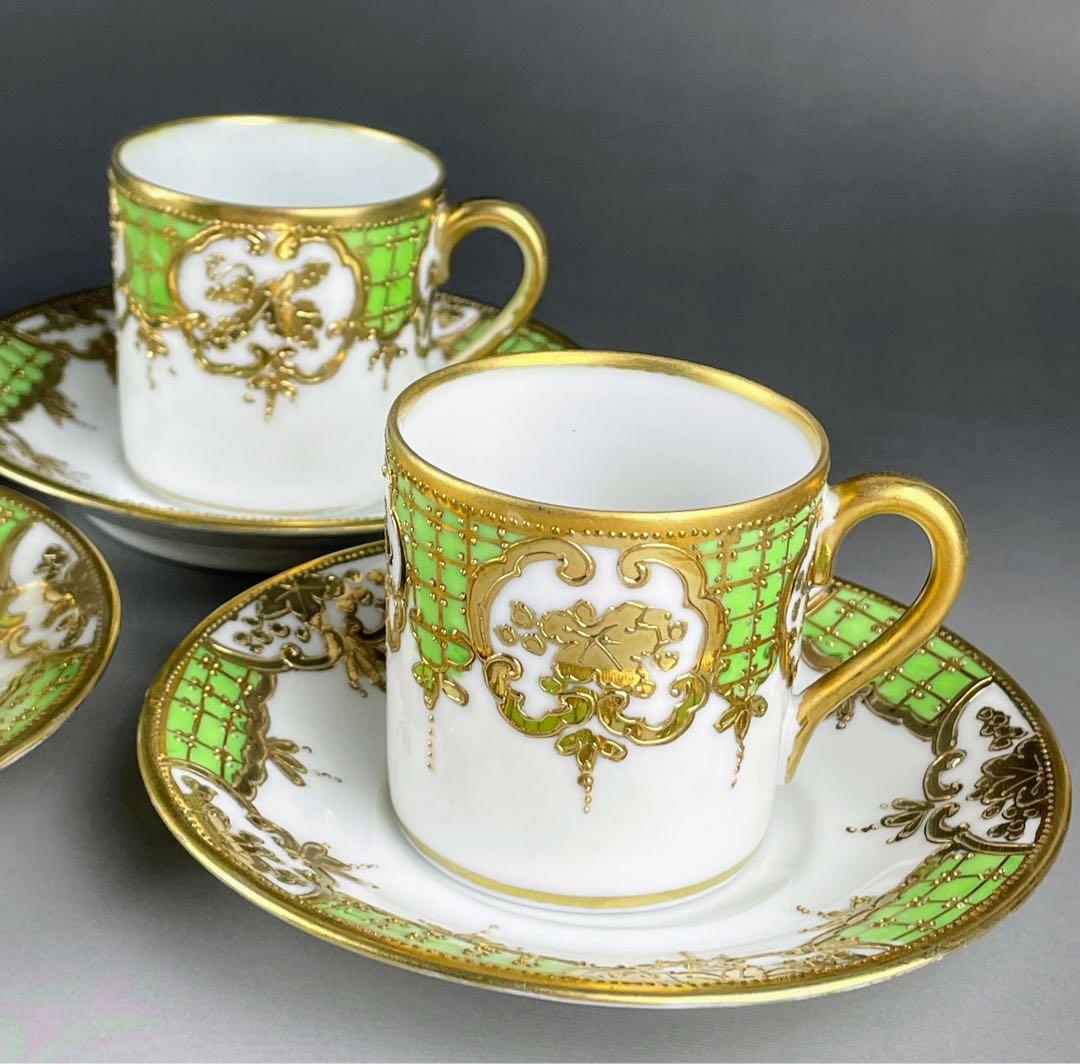 オールドノリタケ ティーセット 25.4㎝ チョコレートポット カップ＆ソーサー