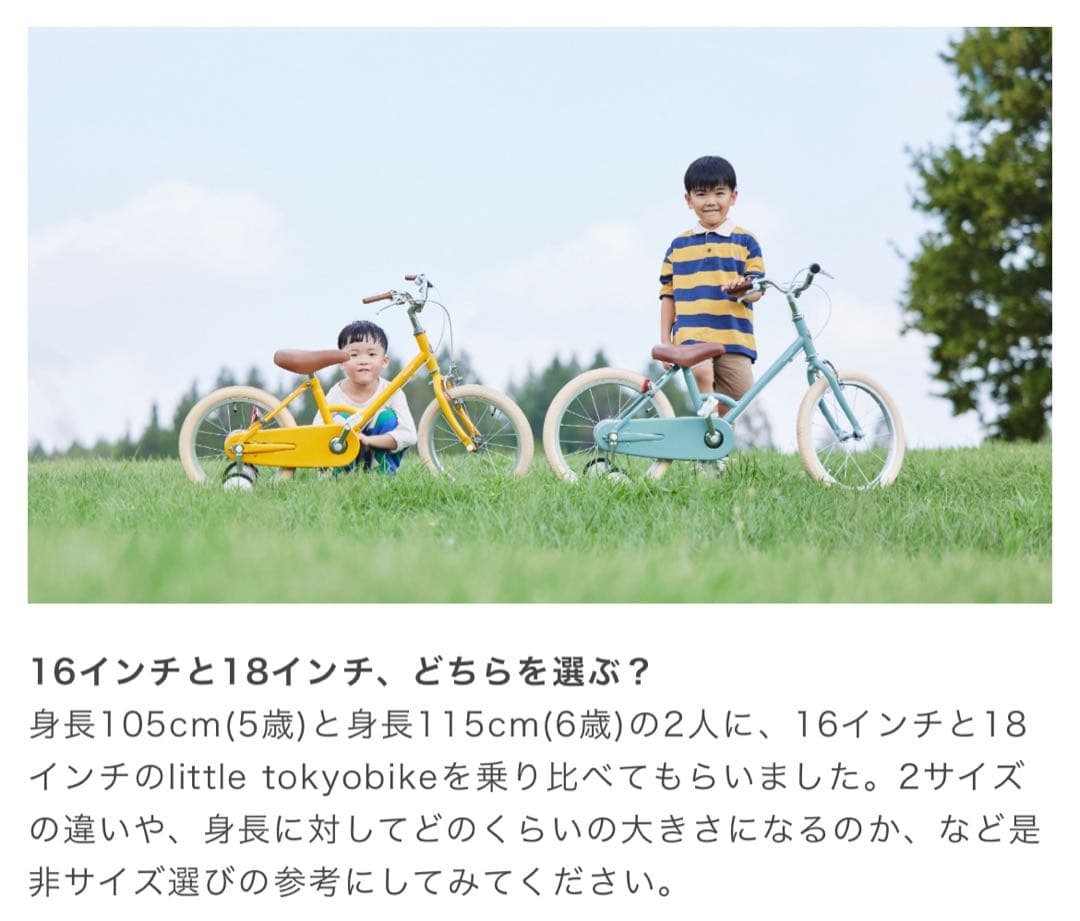 【美品】little tokyobike カラーモモ16インチ バスケット付き