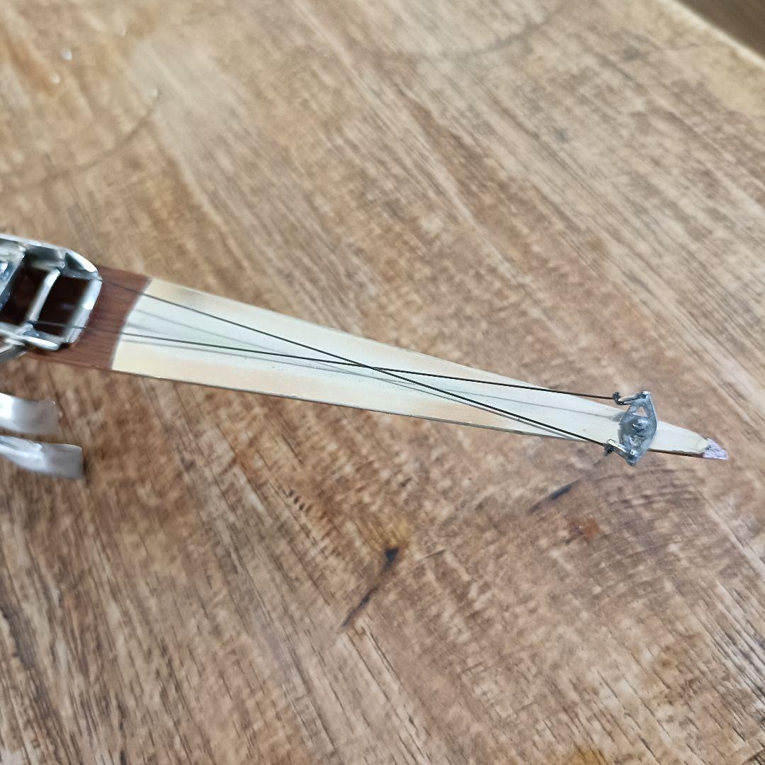 銀無垢 ウッド 銀細工 ミニチュア ボート 船 模型 ビンテージ イタリア 刻印