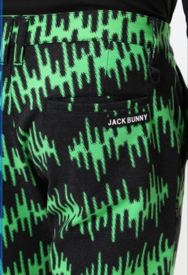 新品 パーリーゲイツ ジャックバニー ダブルカノコ裏起毛パンツ(4)サイズM/緑