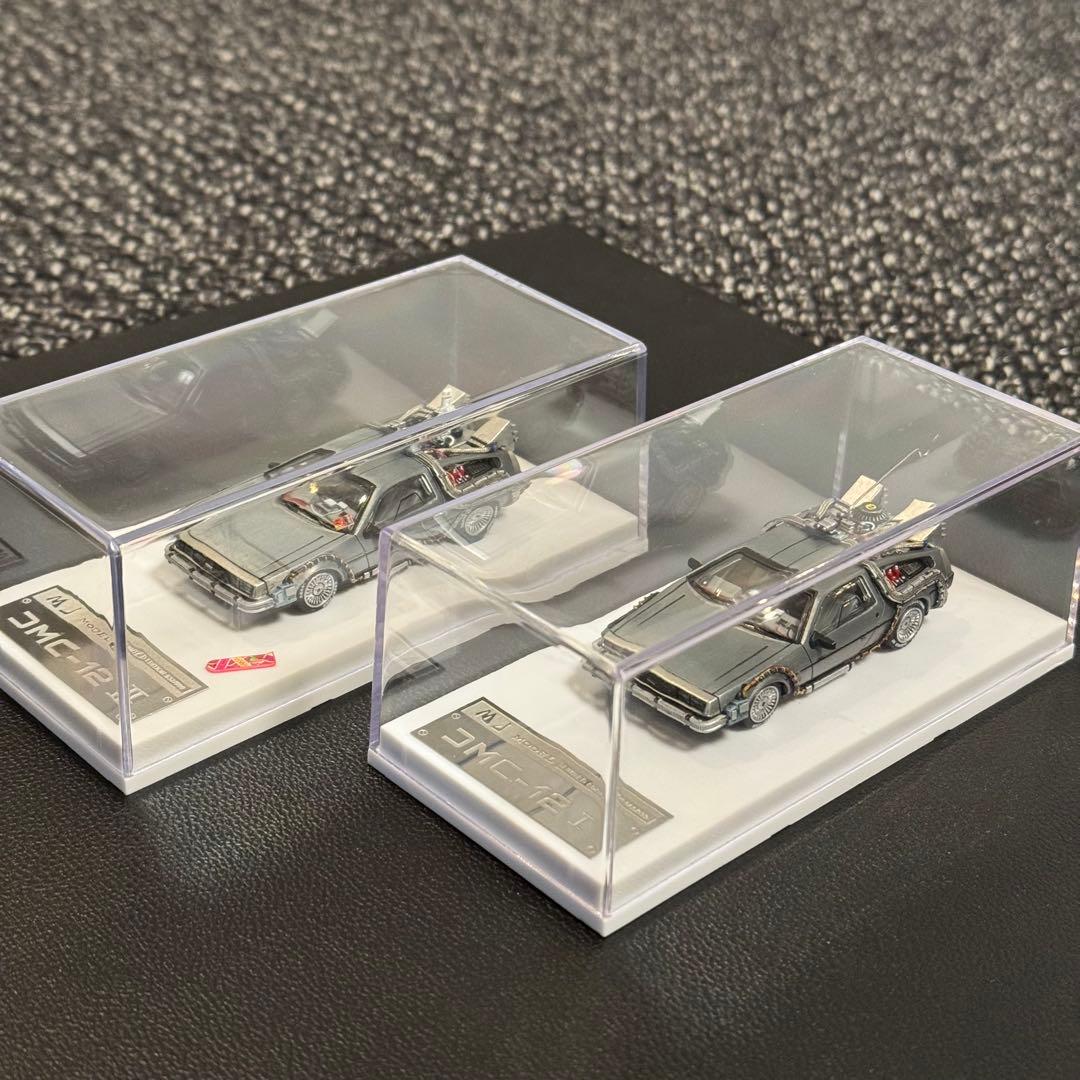 デロリアン Ⅰ&Ⅱカスタム品 1/64 MJモデル バックトゥザフューチャー