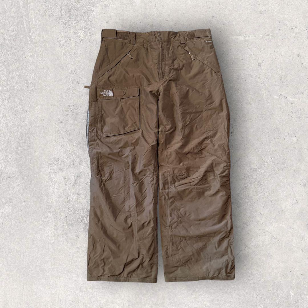 【くびなが】スキー　スノボーパンツ　刺繍ロゴ　茶色　XL ハイベント