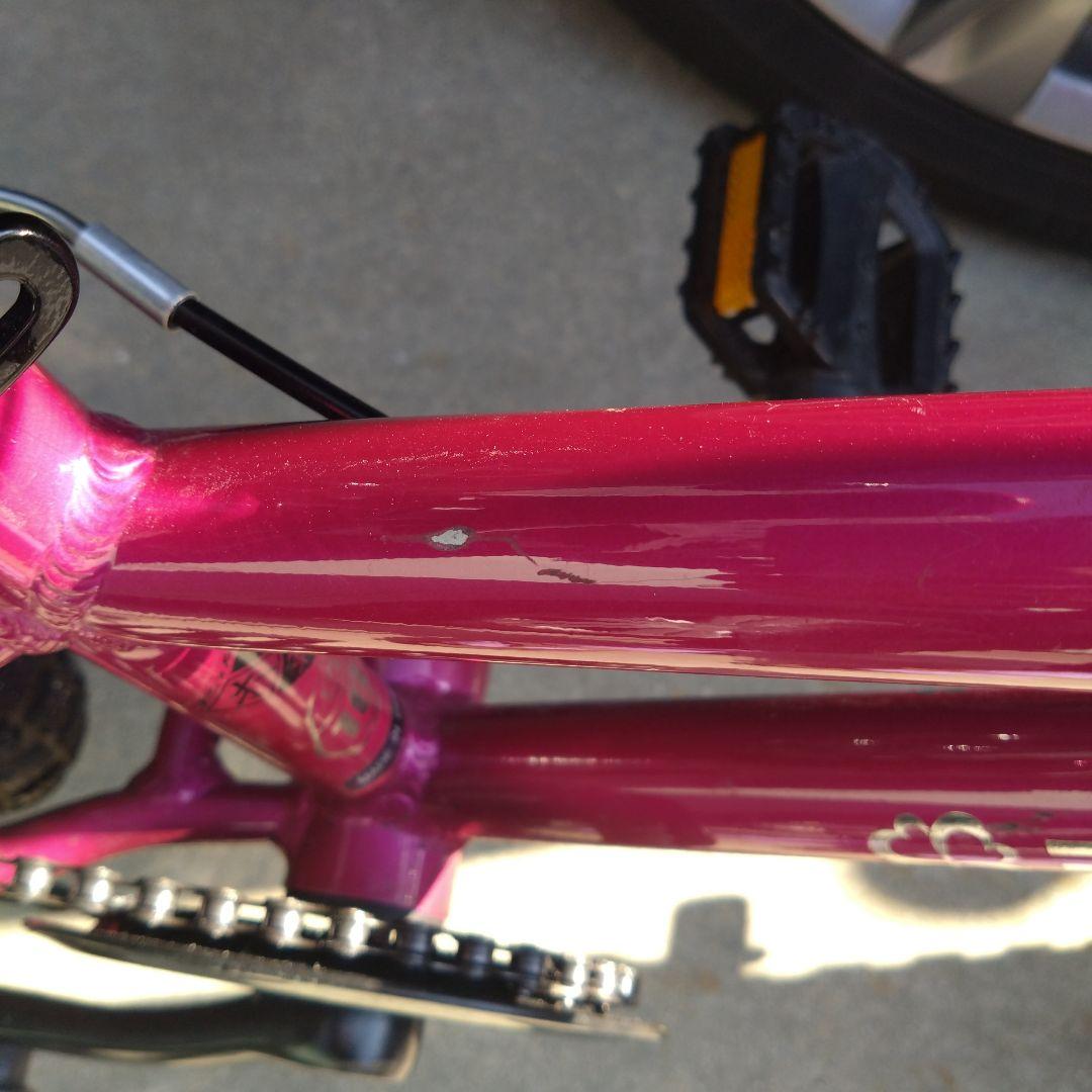 【大阪市内引渡希望】ヨツバサイクル　ピンク　１６インチ