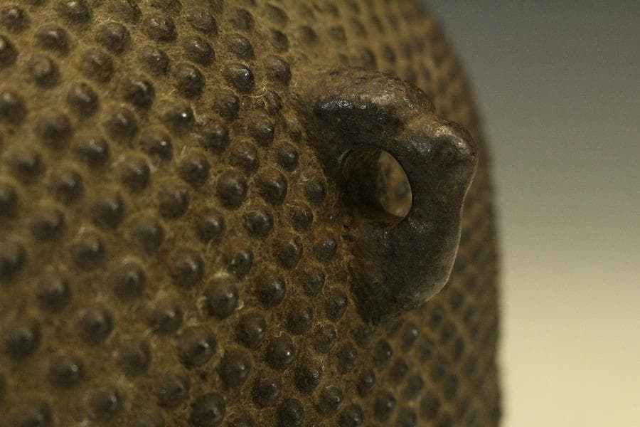 茶道具 霰丸釜 鉄釜 箱入 710