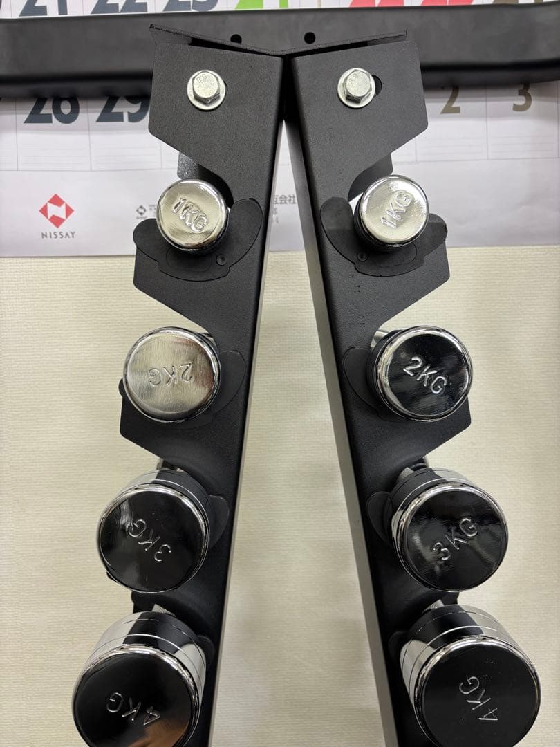 ダンベル　1〜10kg ペア　ダンベルラックセット