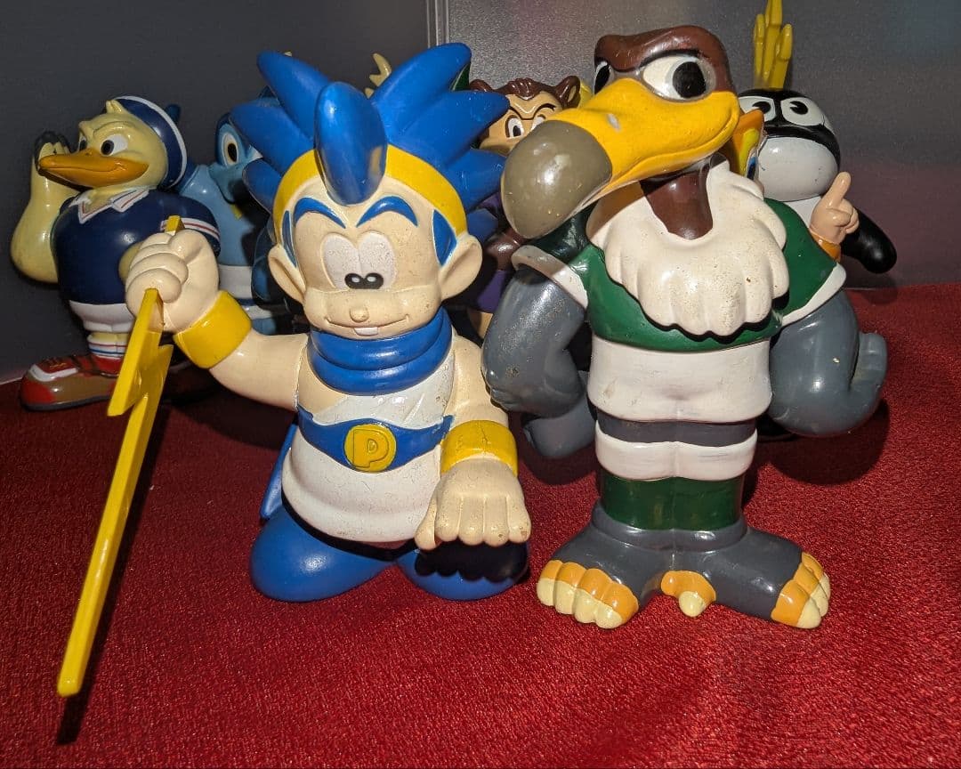 ジャンク Jリーグ マスコット 人形 ソフビ貯金箱 フィギュア 14体