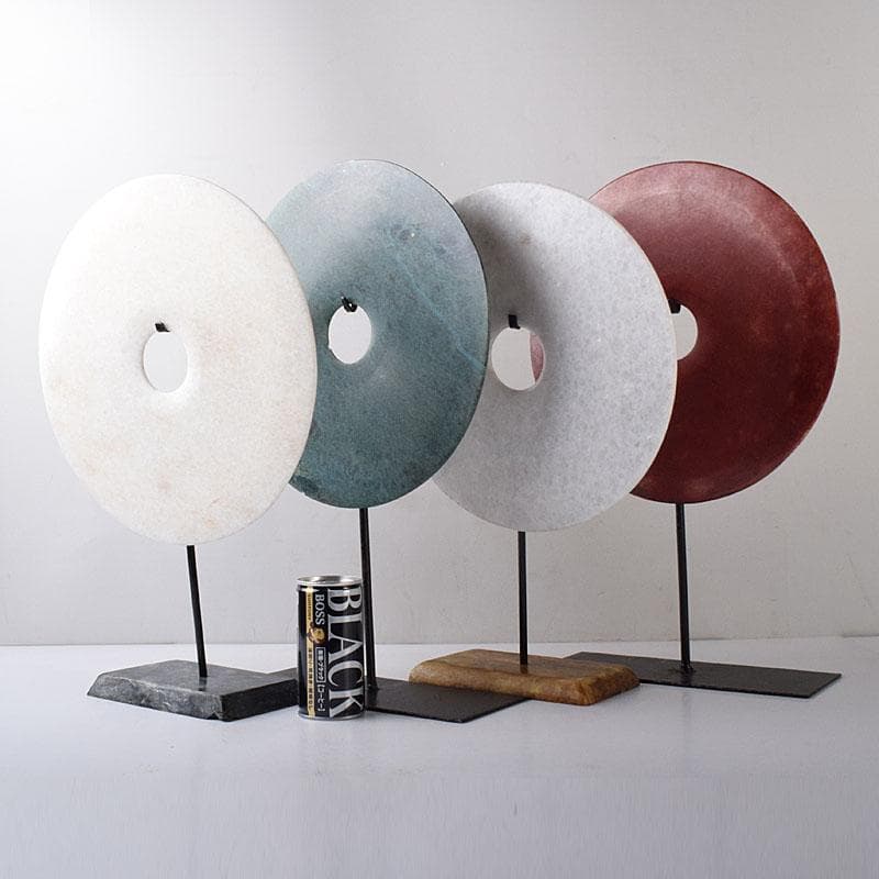 中国　玉石彫刻　オブジェ　置物　合計約6.8㎏　鉄台座　4点　V　R8715H