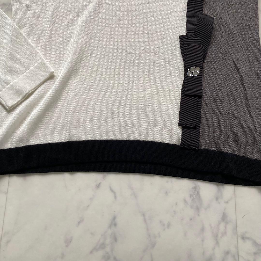 定価38500円【新品】レディース38ランバンスポール リボン付きニット