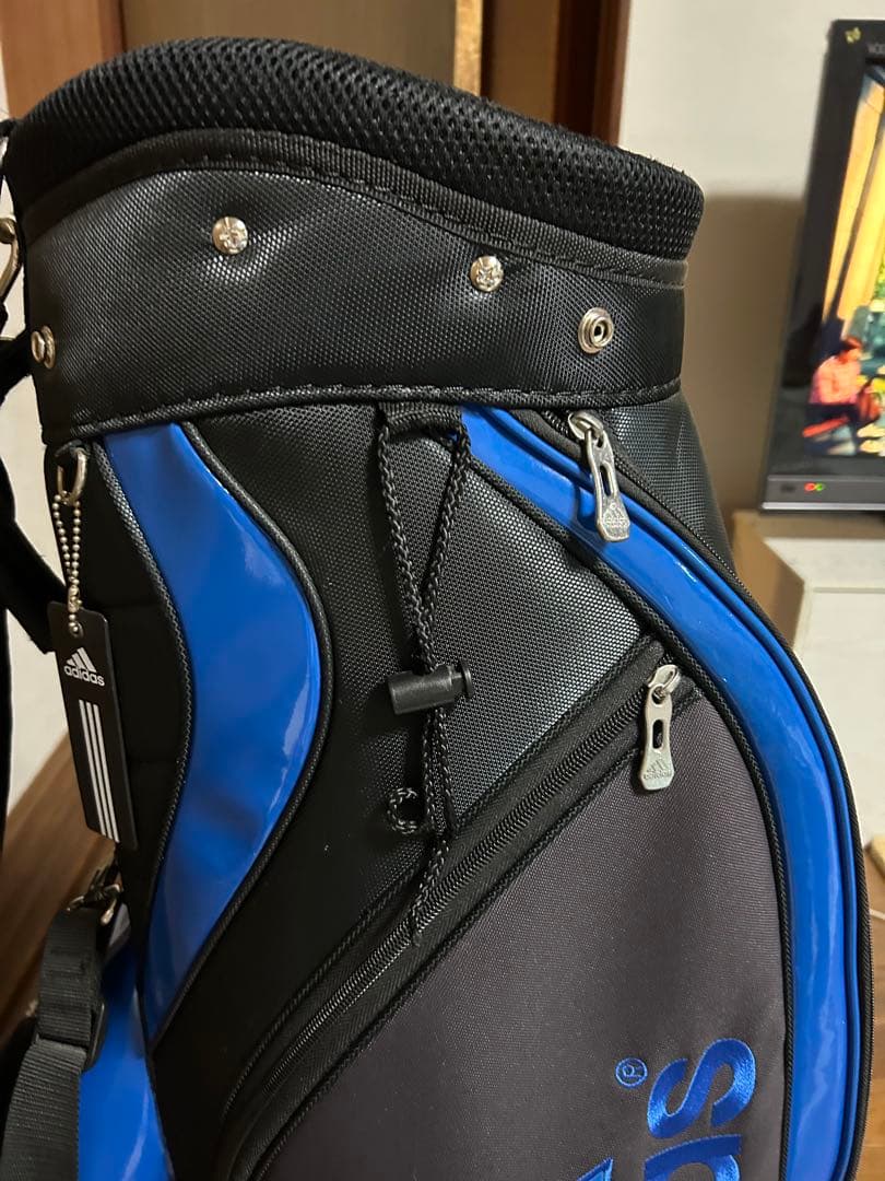 adidas ゴルフキャディバッグ 黒/青サイズ9.5