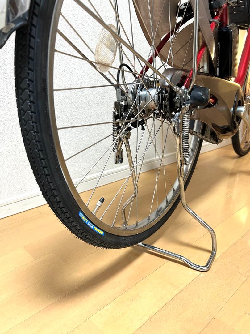 電動自転車　横浜　美品　パナソニック　ビビDX 大容量16Ah 前後タイヤ新品