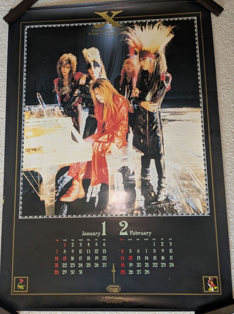 Xバンド ポスター 4＋6点セット XJAPAN 当時物 hide TAIJI