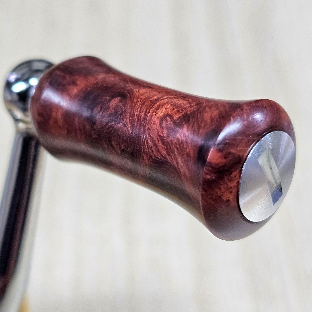 「本花梨瘤(特紅)2個セット」手作り木製ウッドハンドルノブ／シマノA、ダイワS