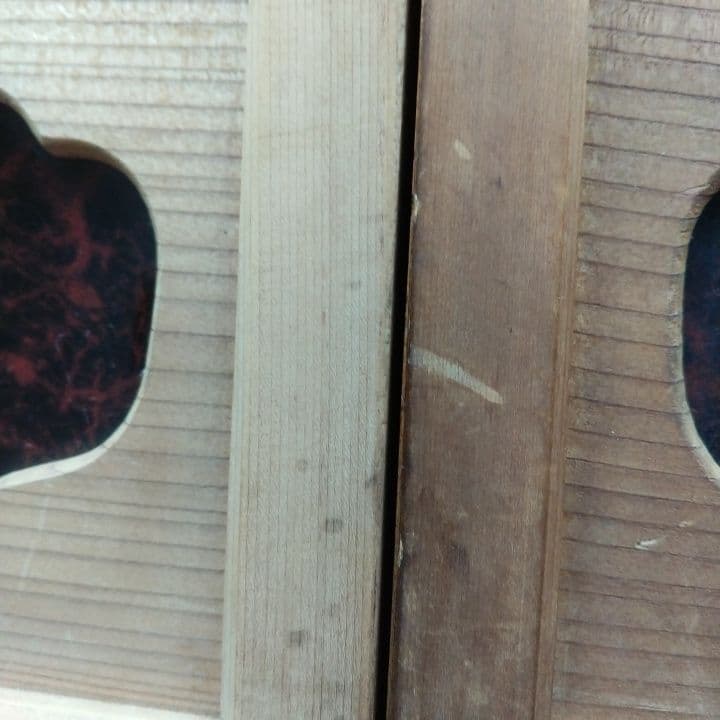 ガラス入り格子ミニ屏風 ついたて 昭和レトロ