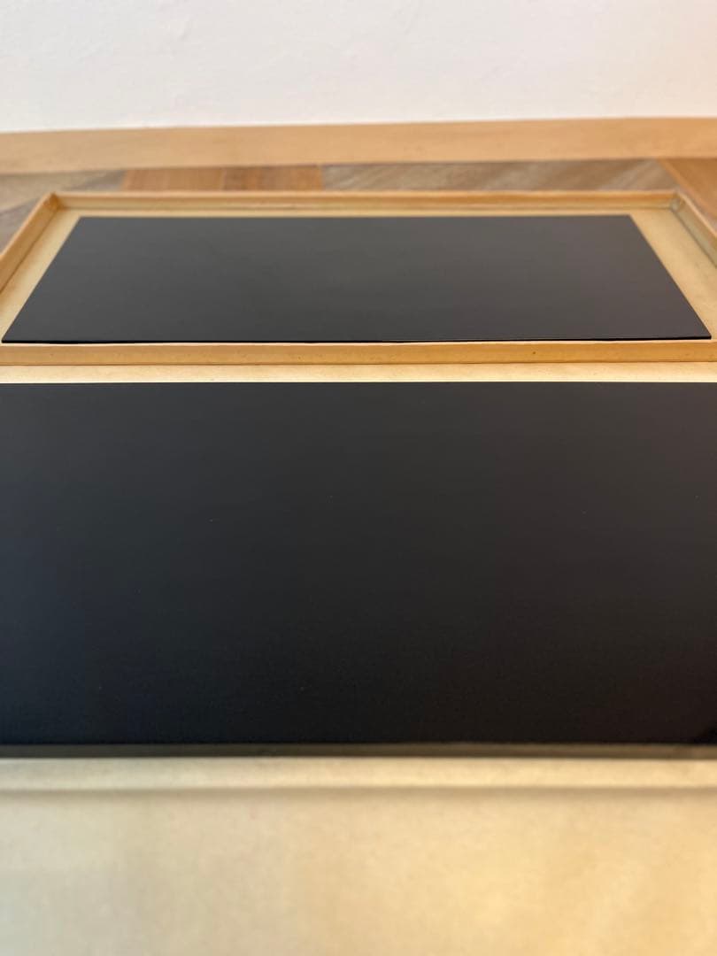 真塗　長板　大小　共箱　茶道具　塗師